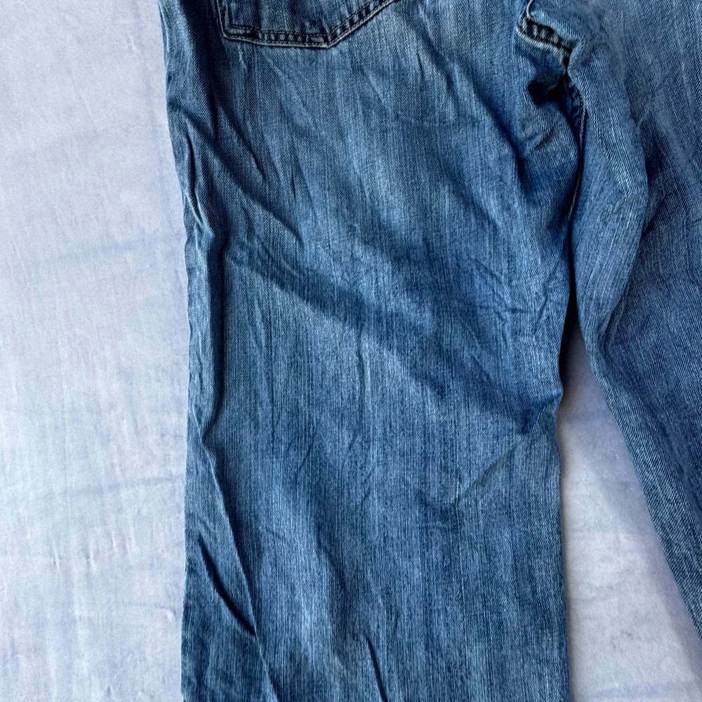 Vintage Old Navy Blue Jeans Men's 36x30 Blue Denim Cotton Wide Leg Loose Fit